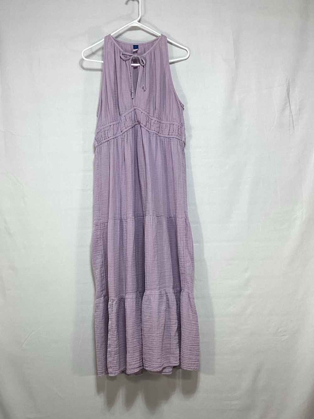 Old Mavy Large Sleeveless Tiered Maxi Dress - Lavender